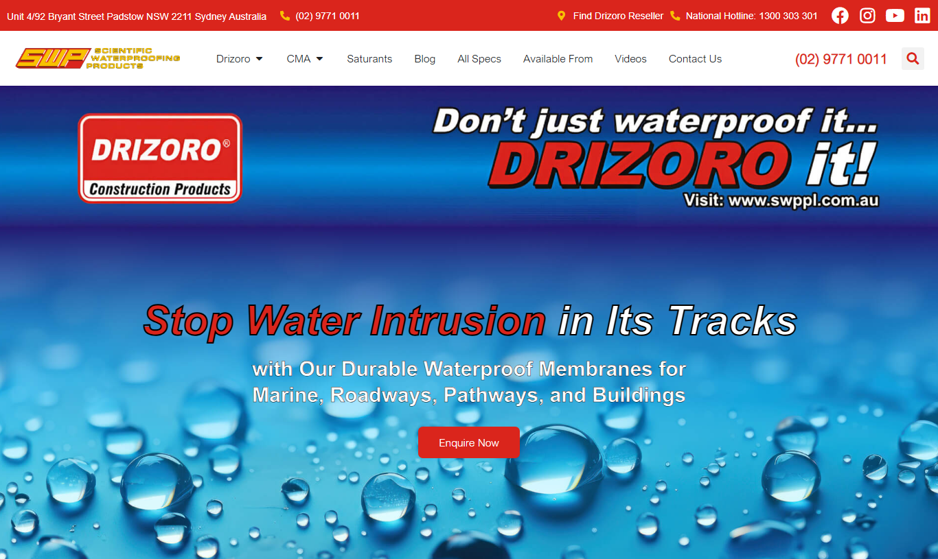 Scientific Waterproofing Products